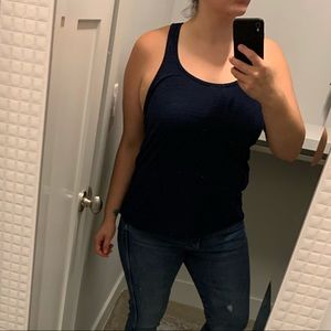 Navy blue racerback tanks
